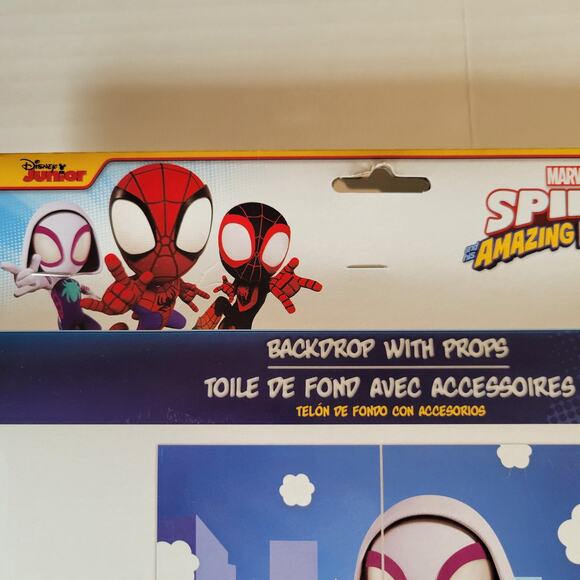 Marvel Spidey and Friends Scene Setter with 12 Photo Props Kit Disney Birthday - Picture 6 of 8